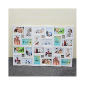 86*53cm Collage Cadres <span class=keywords><strong>Photo</strong></span> Décoration Murale pour la Maison Avec 24 Ouvertures Matière Plastique Photos de Famille - Product Image 1