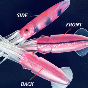 Leurre de pêche au calmar souple en PVC lumineux leurre de basse à thème océanique coloré pour les poissons d'eau douce dans les rivières et les mers - Product Image 5
