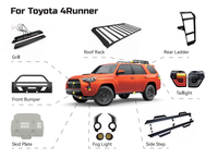 Accessoires tout-terrain 4x4, kit carrosserie, barre de protection, snorkel, barres de toit, marchepieds latéraux, pièces de suspension, vente en gros pour LC150