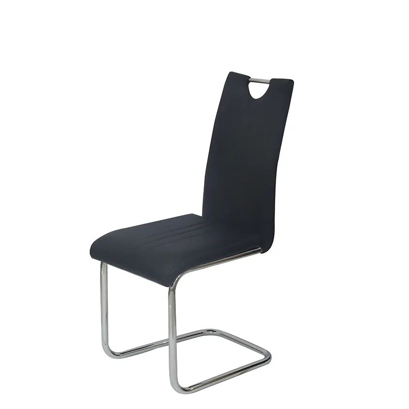 Высокий задник ПВХ PU стул для гостиной в современном стиле обеденные стулья