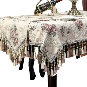 Europese Luxe Stof Jacquard Tafelkleed Hoogwaardige Tafel Mat Kerst Tafelkleed