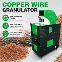 Machine de recyclage de fil de cuivre de type sec, granulateur, séparateur de câbles, écologique, sans pollution, contrôle PLC pour le cuivre de rebut