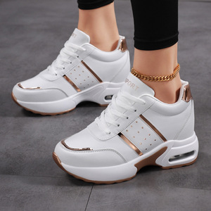 Xuanhui Nuova Moda Scarpe Casual da Donna <span class=keywords><strong>con</strong></span> Rialzo Interno, Suola Spessa Resistente all'Usura, Tacco a <span class=keywords><strong>Zeppa</strong></span> per Esterno - Product Image 4
