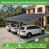 Structure de carport solaire en aluminium anodisé 6005-T5 personnalisée et étanche, avec certification CE ISO 9001, pour usage résidentiel et commercial