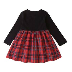 Vestiti del bambino della ragazza 1 anno vecchio nero cotone a maniche lunghe vestito dalla principessa delle ragazze del vestito del bambino di compleanno - Product Image 3