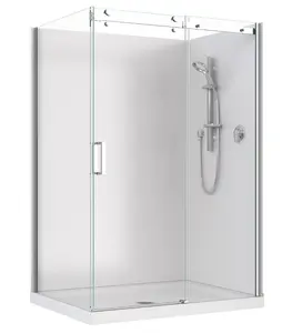CKB Shower kabin kaca tanpa bingkai, penutup Pancuran persegi panjang profil aluminium murah