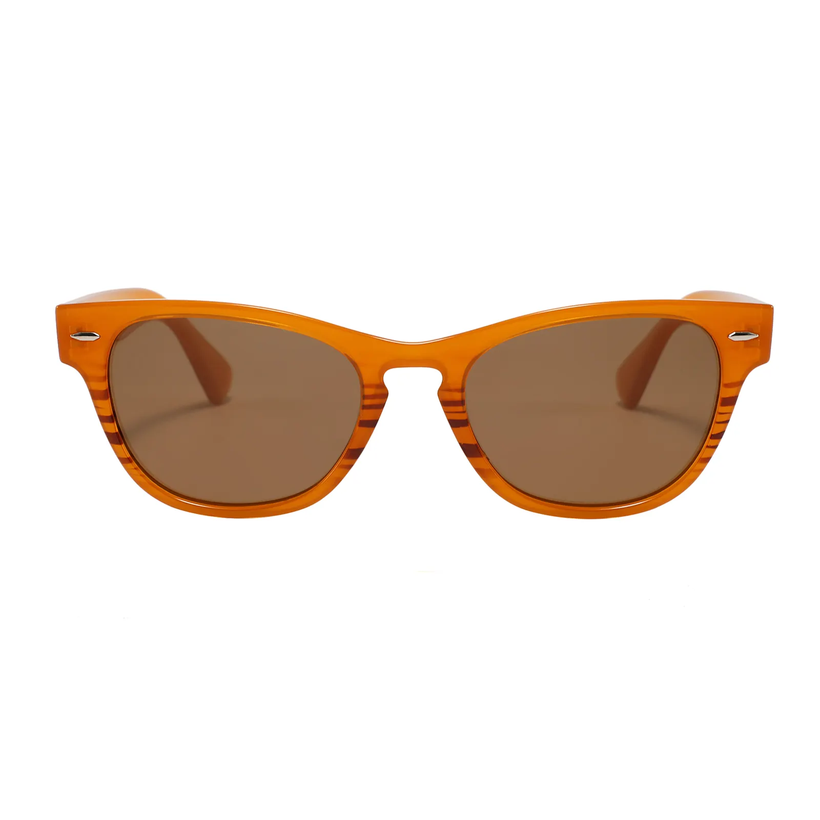 Round frame polarized sunglasses female cross-border black square glasses polarized