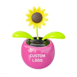 Autocollant de Voiture Tournesol Solaire Multicolore à Tête Mobile, Accessoires de Décoration Intérieure et Ornements Automobiles - Product Image 2