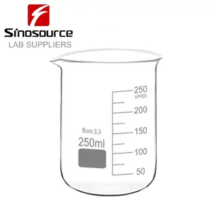 Laborglaswaren niedrigformbecher mit bedruckten Gradationen für 5 ml-10 l