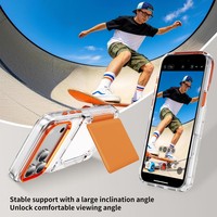 Étui de téléphone orange avec support et porte-cartes pour iPhone 17 PRO MAX