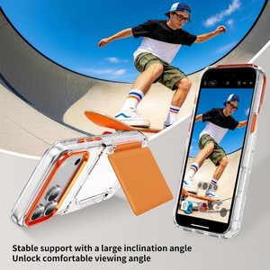 Orange Card Holder Phone Case with <b>Stand</b> Orange for <b>iPhone</b> 17 PRO MAX - Product Image 5