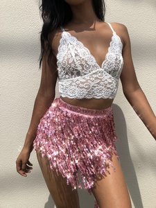 Bestdance gland robe <span class=keywords><strong>Danseuse</strong></span> Du Ventre Paillettes Frange Écharpe de Hanche Jupe <span class=keywords><strong>Bollywood</strong></span> Festival D'halloween Costume Gland robe - Product Image 6