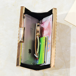 Bolso Bandolera para Mujer, de Cuero PU, con Cadena, Color Sólido, Azul, Blanco, Negro, para Uso Diario - Product Image 5