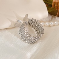 En gros, petites pinces à cheveux en métal avec strass, type pince requin à maintien ferme, pour queue de cheval haute, accessoires capillaires pour femmes