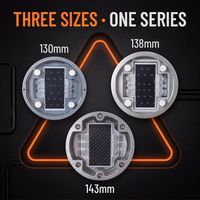 Marqueur solaire LED double face IP68 résistant aux UV pour chaussée, en PC, directement de l'usine, pour les entrepreneurs en travaux routiers