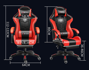 Fauteuil de Jeu <span class=keywords><strong>PC</strong></span> Ergonomique Moderne OEM ODM Noir avec Fonction d'Inclinaison Pivotante et Rembourrage Réglable à Prix Abordable - Product Image 6