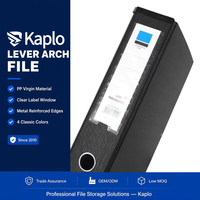 Carpeta Archivadora de Anillas A4 de PVC Resistente con Borde Metálico de 80mm, Paquete de Archivadores con Tirador de Dedo, Organizador de Documentos