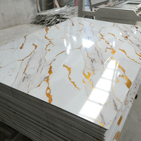 Panneau mural en PVC imperméable 3D UV effet marbre moderne à prix avantageux pour la décoration de la chambre et du salon