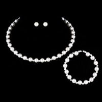 2025 nouvelle mode or ensemble de bijoux pour femmes Simple strass Imitation perle collier boucles d'oreilles Bracelet pour Banquets de mariage