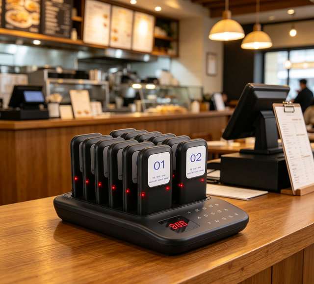 16-Pack Wireless Calling Pagers Restaurant Paging System Cafe Food Truck Coffee Shop Hotel Hospital 433MHz 300ft Range