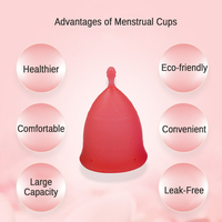 Copas Menstruales Reutilizables ECOAMOR para Higiene Femenina, Copas Menstruales Ecológicas de Silicona de Grado Médico, Logotipo Personalizable, Convenientes MC26