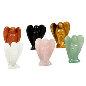 Ornamenti di <span class=keywords><strong>giada</strong></span> cristalli avventurina pietre preziose 1.5 pollici angelo intaglio decorazione artigianale - Product Image 1