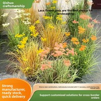 Rumput Bawang Buatan, Rumput Lili Buatan, Pot Bunga Renda Buatan 70cm/90cm/120cm Dekorasi Fotografi Pernikahan dan Lanskap Rumah