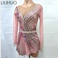 Robe de patinage artistique Pole Dance Vêtements Filles Costume de danse latine Robes patineuses Compétition Patinage Costumes de danse Pas cher