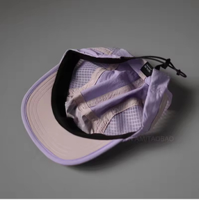 Custom Mesh 5 Panel Polyester Nylon <b>Flat</b> Brim Snapback <b>Caps</b> – Breathable Summer Running Camp <b>Hats</b> - Product Image 3