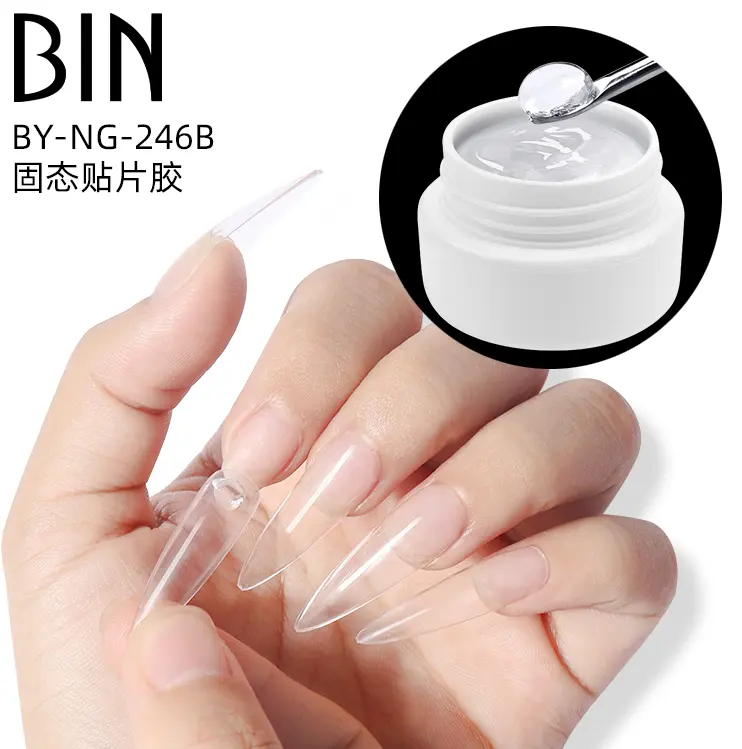 Label Pribadi 1oz lem UV Gel ujung kuku 30ml berat 15g tahan air Solid dengan tanpa gelembung 1oz Bin