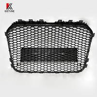 Vente en gros d'usine, nouvelle calandre avant en nid d'abeille de style RS6 en ABS, noir brillant pour Audi A6 C7 2010-2014, logo personnalisé