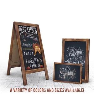 Mỹ phong cách nông thôn bằng gỗ Bảng Đen quảng cáo menu bảng tin quán cà phê lối vào bảng hiển thị dọc - Product Image 2