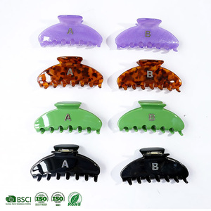 CANYUAN مخصص ، 10 ، نصف قمر ، B Acetate إكسسوارات شعر نسائية لطيفة كبيرة - Product Image 2