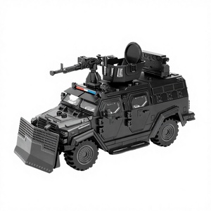 Modelo de Bloques de Construcción de Coche de Policía a Escala 1:72, Juguete para Niños, Juego de Construcción de Plástico para Niños - Product Image 4