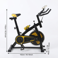Vélo de spinning d'intérieur avec volant d'inertie de 6 kg, pédales en alliage d'aluminium, pour la maison