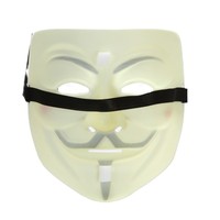 Masque d'Halloween pour Vendetta en PVC Full Face V Geek Face pour Costume ou Cosplay