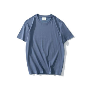 Camiseta cuello redondo para hombre diseño liso personalizado 180gsm alta calidad 100% algodón talla grande tejido de punto - Product Image 1