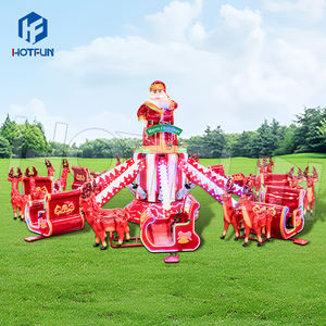 Parc d'attraction 16 places thème de Noël auto-contrôle avion enfants jeu enfants manèges à vendre - Product Image 3