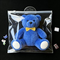 Pochette autoportante en PVC renforcée sur mesure avec languette de suspension, sac refermable recyclable pour présentation en magasin