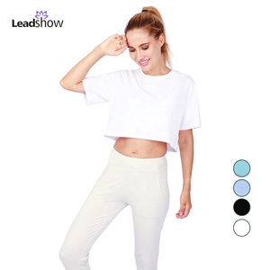 Custom Cotton Oversize Blank Plain White Lose Fitting Crop Top t Shirts Athletic Spandex Baby <strong>pink</strong> Gym Cropped Tee <strong>Tshirt</strong> <strong>Women</strong> - Product Image 1