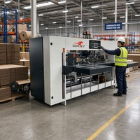 Máquina de Coser Cajas de Cartón Corrugado de Doble Pieza, de Alta Velocidad, 2500 Servomotores, con Cambio de Tamaño Eléctrico y Control PLC con Conteo Automático