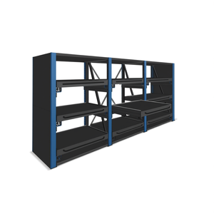 Fami System Ar Side Wall 1300x2210 Mm Dark Grey Ral7000 Shelving Unit - Product Image 3