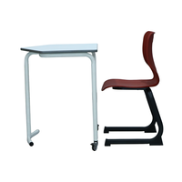 Conjunto de Sillas y Escritorios Individuales para Estudiantes, Muebles Escolares para el Aula