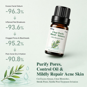 Botella de Vidrio de 10 ml, Aceite Esencial Purificante Transparente, Control de Grasa, Purifica los Poros, Elimina las Espinillas, Para Todo Tipo de Piel, OEM 100% Natural - Product Image 5