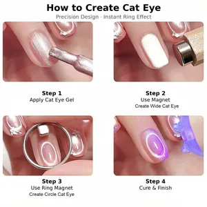 Black Hole Shape Cat Eye <b>Nail</b> Art Magnet Suck Hollow Cat Eye <b>Nail</b> Art Effect Magnet Ring for Magnetic Gel Polish Manicure <b>Tools</b> - Product Image 4