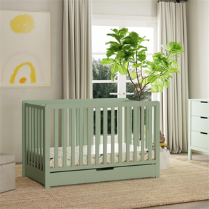 Lit bébé en bois convertible 4-en-1 avec tiroir de rangement pour chambre de bébé - Vente en gros - Product Image 3