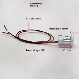 LED12V aluminium E27 dapur Modern 1W, dudukan permukaan IP44 hangat putih dapat diredupkan untuk penggunaan dalam ruangan kantor Hotel - Product Image 6