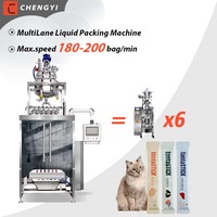 Machine d'emballage automatique pour sachets de film thermoscellables de friandises humides pour animaux de compagnie, bâtonnets pour chats, et sauces liquides