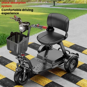 سكوتر تنقل ثلاثي العجلات للمعاقين بمحرك 1000 واط، خفيف الوزن وقوي، مدى طويل يصل إلى 15 كم، قابل للطي ومناسب للسفر، سعة تحمل 120 كجم - Product Image 3