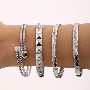 Aretas, joyería de lujo a la moda, pulsera al por mayor de acero inoxidable chapado en oro de 18 quilates, pulsera combinada para mujer - Product Image 6